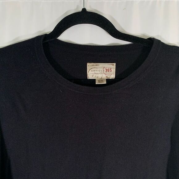 Article 365 Cashmere Blend Sweater Women's XL Black Round Neck Long Sleeve - Picture 3 of 6